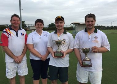 VCA AC Singles Finalists 2016
From left: Dwayne McCormick, Claire Bassett (runners up); Malcolm Fletcher, Robert Fletcher (winners)
