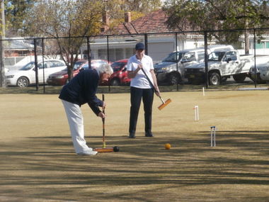 Trevor Peters preparing to run the hoop
