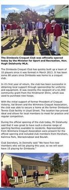 Dimboola Banner article on 2014 Opening Day
