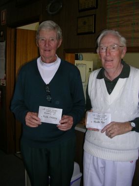 2019 Doubles Div.1 Winner Frank Creasey Neville Pope
