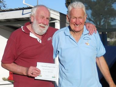 GC Singles Tournament winner Gerry Kool (Wonthaggi) & Max Donelly (Lakes Entrance).
