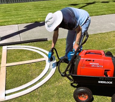 Toby Kennedy maring lines.
