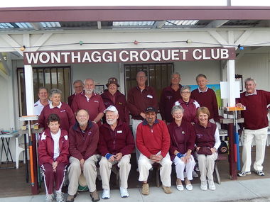 Members of the Wonthaggi Croquet Club
In front of the Club House
