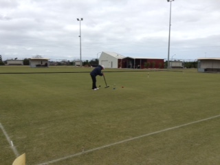 Lois Kirk in action at the Womens Invitation day .
