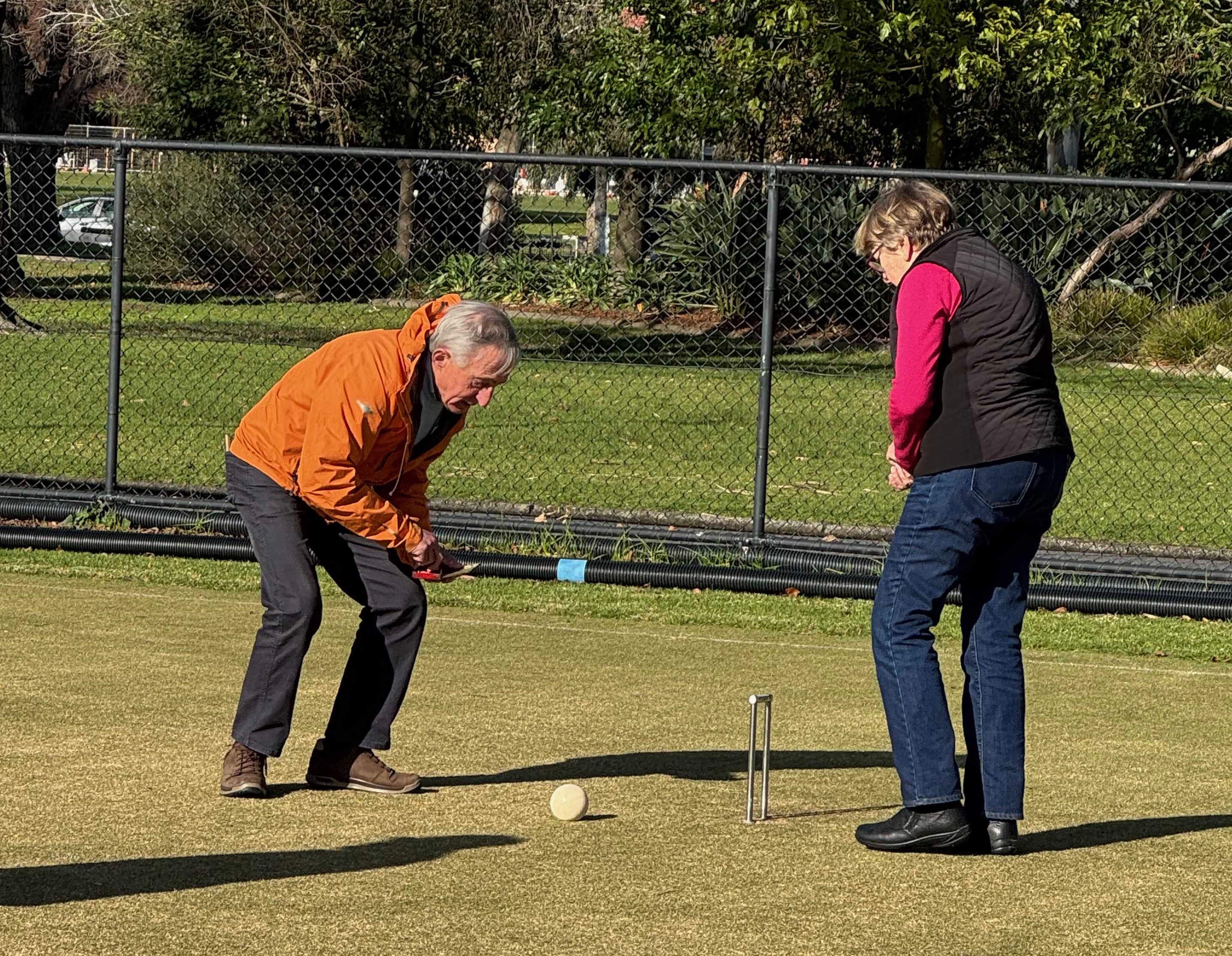 Practising marking a ball