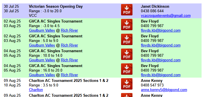 tournament notices
